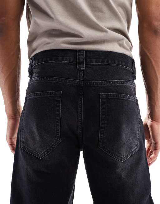 ASOS DESIGN – Czarne szerokie dzwony jeansowe, 4 z 5