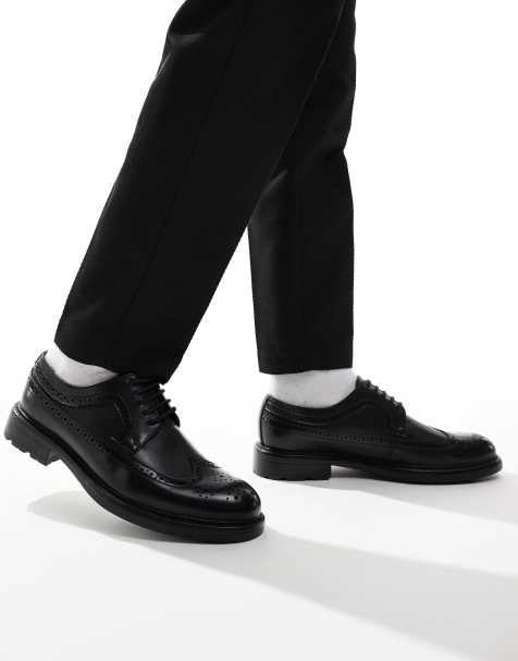 ASOS DESIGN – Czarne sznurowane brogsy - view 1