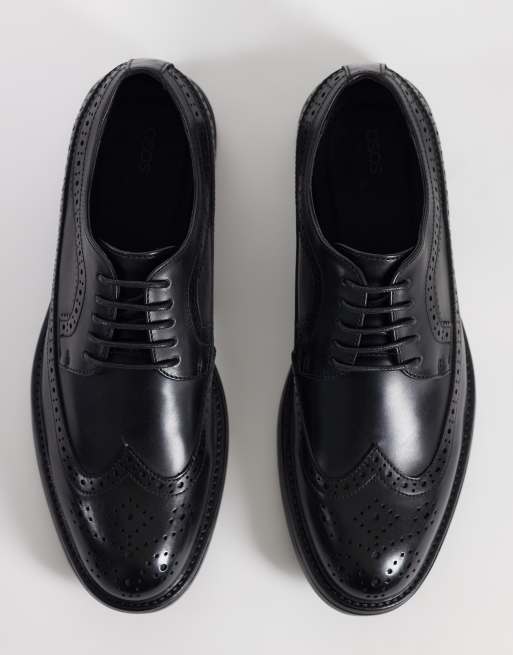 ASOS DESIGN – Czarne sznurowane brogsy, 3 z 4