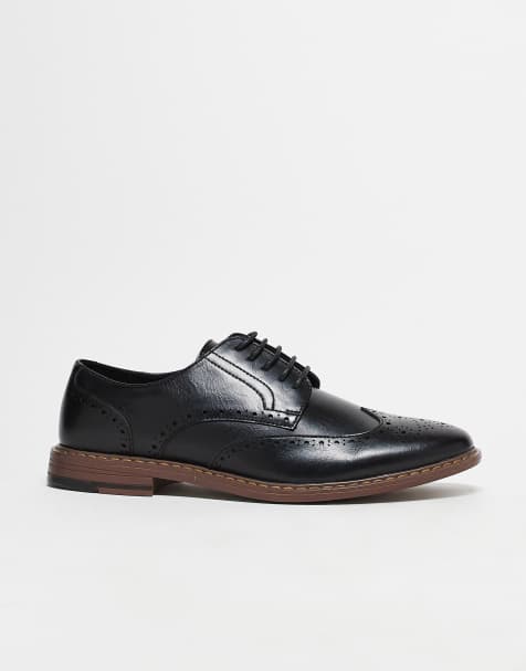 ASOS DESIGN – Czarne sznurowane buty brogsy - view 1