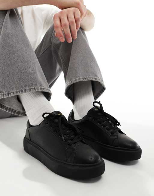 ASOS DESIGN – Czarne sznurowane buty sportowe na grubej podeszwie, 5 z 5