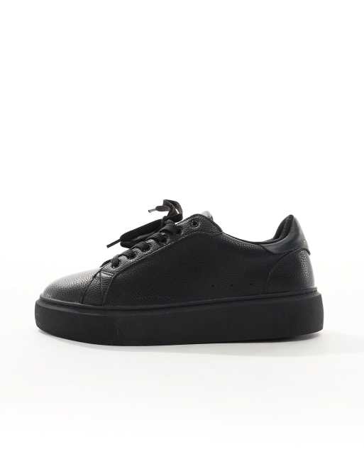 ASOS DESIGN – Czarne sznurowane buty sportowe na grubej podeszwie, 2 z 5