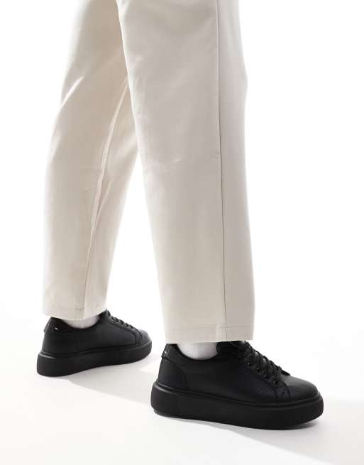 ASOS DESIGN – Czarne sznurowane buty sportowe na grubej podeszwie, 5 z 5