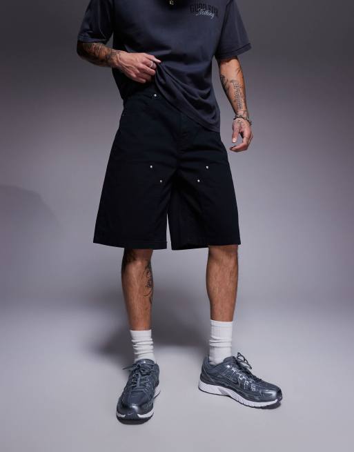 ASOS DESIGN – Czarne szorty carpenter o wydłużonym fasonie, 2 z 5