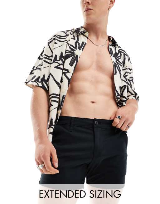 ASOS DESIGN – Czarne szorty chinosy o obcisłym kroju