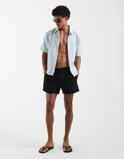 ASOS DESIGN – Czarne szorty kąpielowe o skróconej długości - view 1