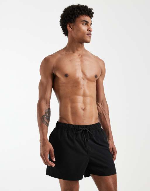 ASOS DESIGN – Czarne szorty kąpielowe o skróconej długości, 2 z 5