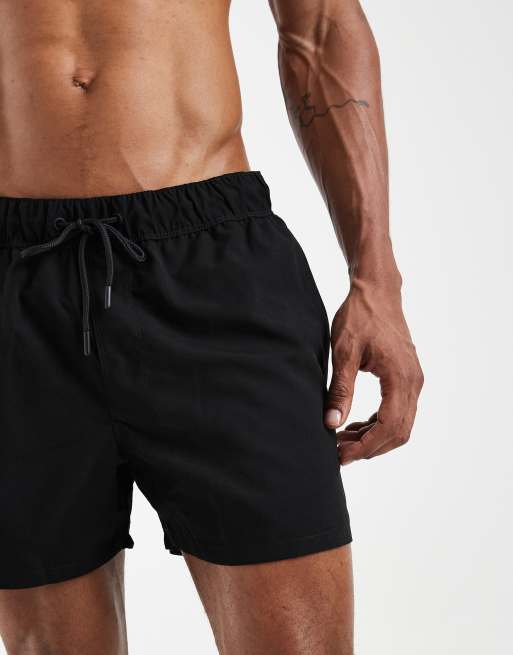 ASOS DESIGN – Czarne szorty kąpielowe o skróconej długości, 3 z 5
