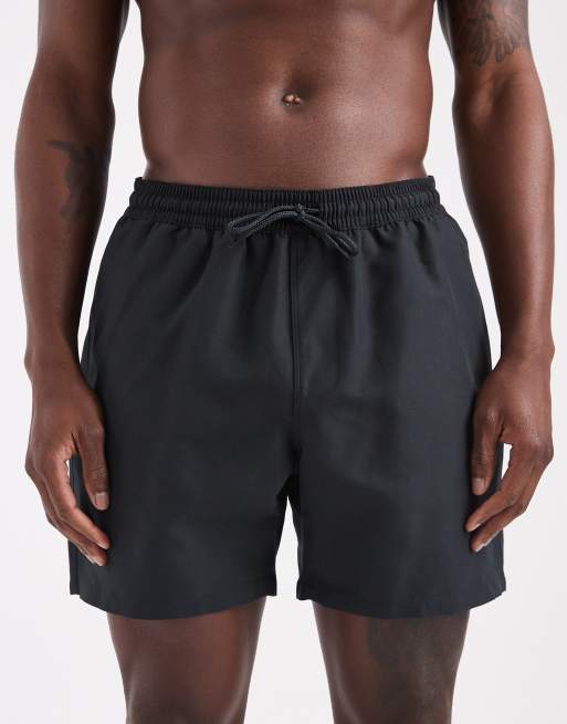 ASOS DESIGN – Czarne szorty kąpielowe średniej długości, 4 z 5