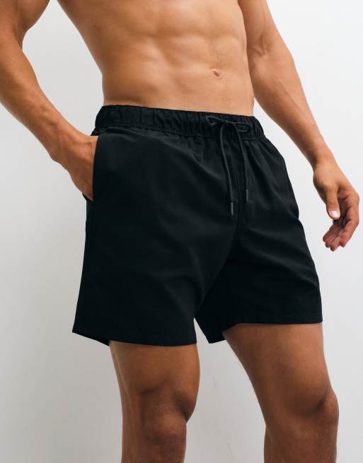 ASOS DESIGN – Czarne szorty kąpielowe średniej długości, 3 z 5