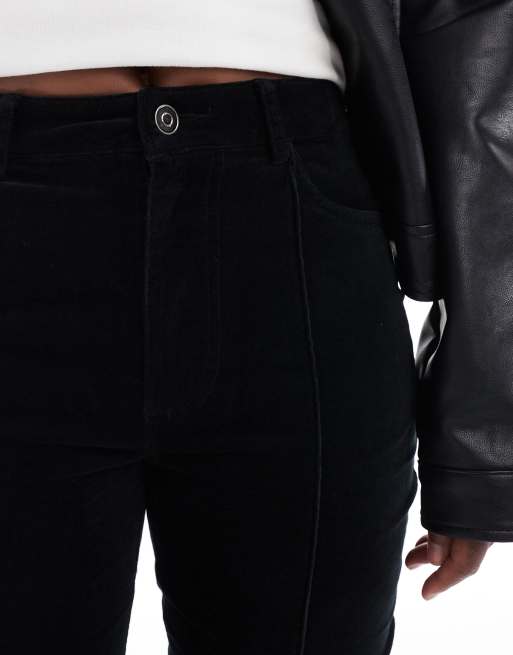 ASOS DESIGN – Czarne sztruksowe dzwony z ozdobnymi szwami , 5 z 5