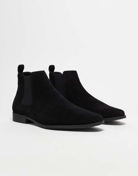 ASOS DESIGN – Czarne sztyblety z imitacji zamszu - view 1