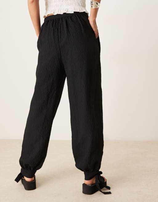 ASOS DESIGN – Czarne teksturowane spodnie, 4 z 5