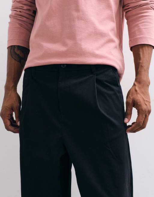 ASOS DESIGN – Czarne zwężane chinosy o luźnym kroju, 4 z 5