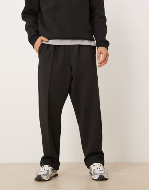 ASOS DESIGN – Czarne zwężane joggersy o luźnym kroju ze szczypankami, część zestawu - view 1