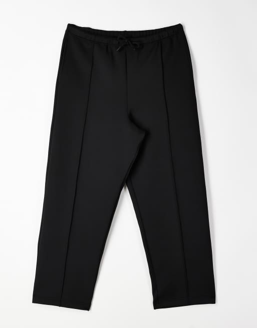 ASOS DESIGN – Czarne zwężane joggersy o luźnym kroju ze szczypankami, część zestawu