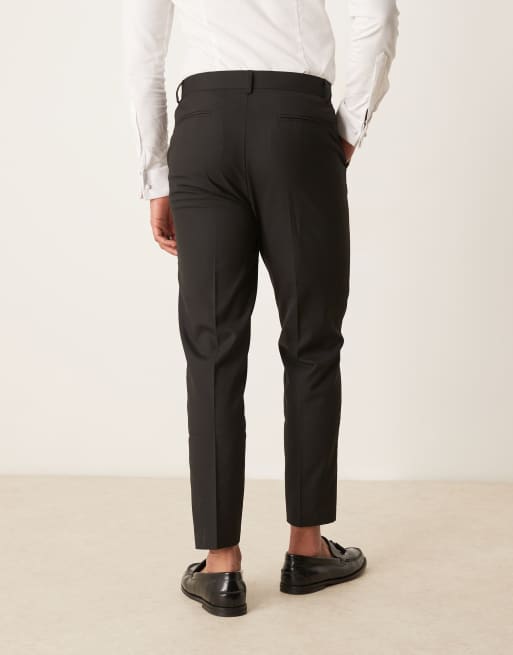 ASOS DESIGN – Czarne zwężane spodnie garniturowe, 4 z 5