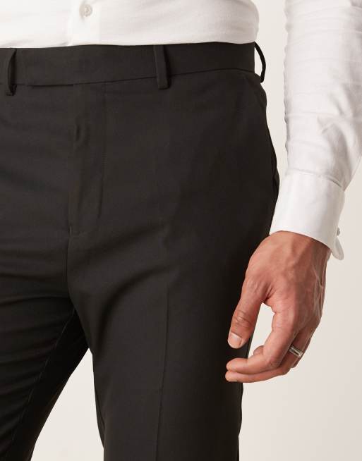 ASOS DESIGN – Czarne zwężane spodnie garniturowe, 5 z 5