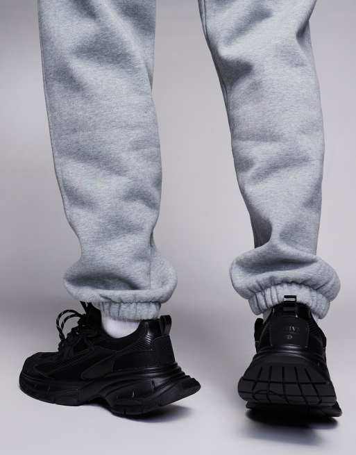 ASOS DESIGN – Czarno-białe buty sportowe na grubej podeszwie, 4 z 5