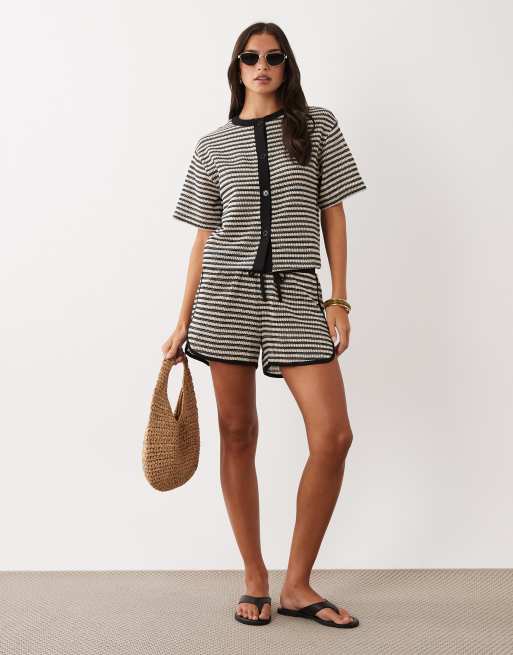 ASOS DESIGN – Czarno-biały zestaw z fakturowanej dzianiny, 3 z 3