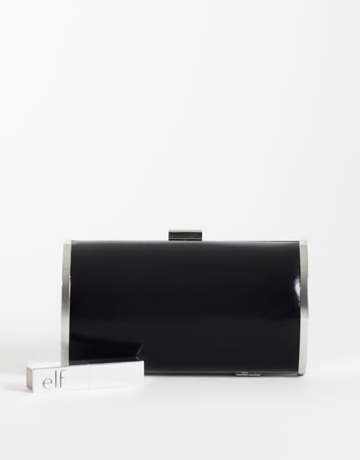 ASOS DESIGN – Czarno-srebrna cylindryczna sztywna kopertówka, 2 z 4