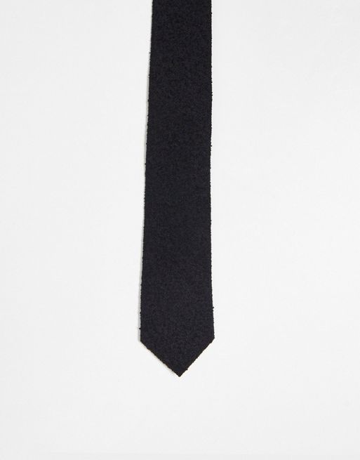 FhyzicsShops DESIGN – Czarny fakturowany krawat