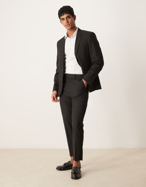 ASOS DESIGN – Czarny garnitur o dopasowanym kroju - view 1