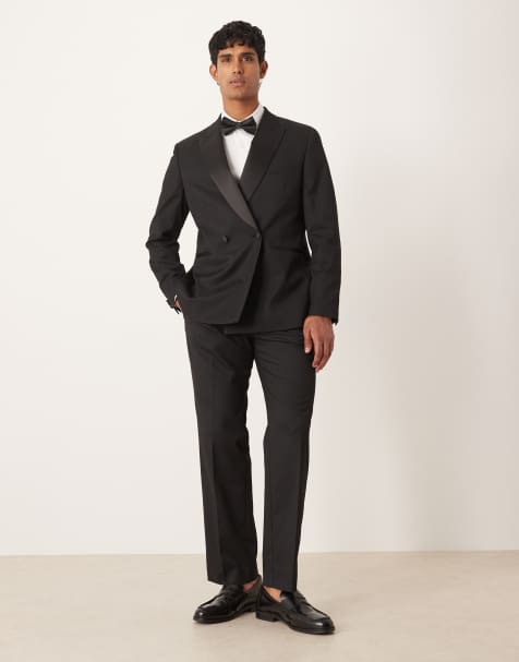 ASOS DESIGN – Czarny garnitur smokingowy o regularnym kroju - view 1