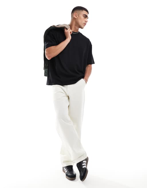 ASOS DESIGN – Czarny gruby T-shirt oversize o gramaturze 240 g/m2 