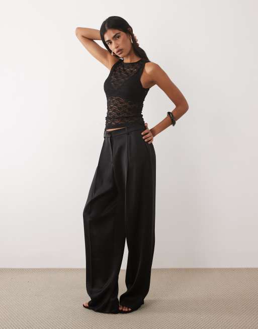 ASOS DESIGN – Czarny koronkowy top bez rękawów, 2 z 4