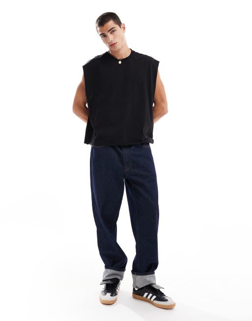 ASOS DESIGN – Czarny krótki T-shirt extreme oversize z napisem „New York”, 4 z 4