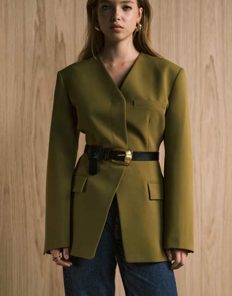 ASOS DESIGN – Czarny pasek ze sprzączką w stylu vintage - view 1