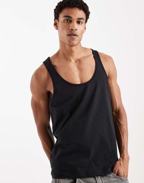ASOS DESIGN – Czarny podkoszulek basic o regularnym kroju - view 1