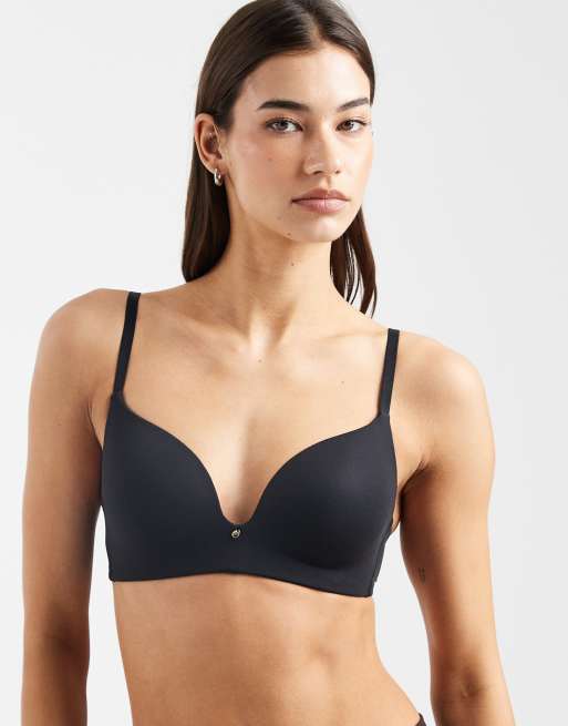 ASOS DESIGN – Czarny profilowany biustonosz bez fiszbin z poduszkami, 4 z 4