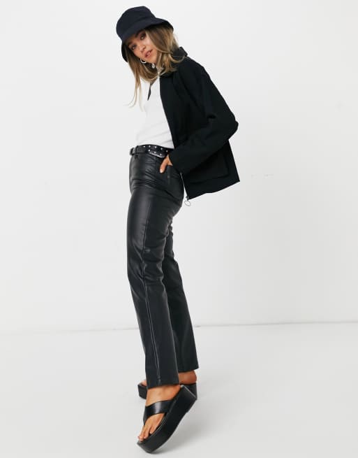 ASOS DESIGN – Czarny shacket z bawełny z kieszeniami, 4 z 4