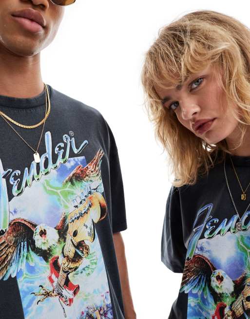 ASOS DESIGN – Czarny sprany T-shirt oversize unisex z