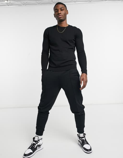 ASOS DESIGN – Czarny sweter bawełniany, 4 z 4