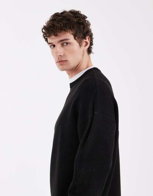ASOS DESIGN – Czarny sweter oversize z grafiką „NIMBUS“, 5 z 5
