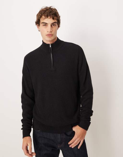 ASOS DESIGN – Czarny sweter z golfem z piki o luźnym kroju, 2 z 5