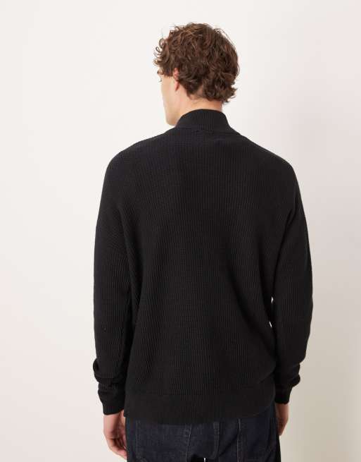 ASOS DESIGN – Czarny sweter z golfem z piki o luźnym kroju, 3 z 5