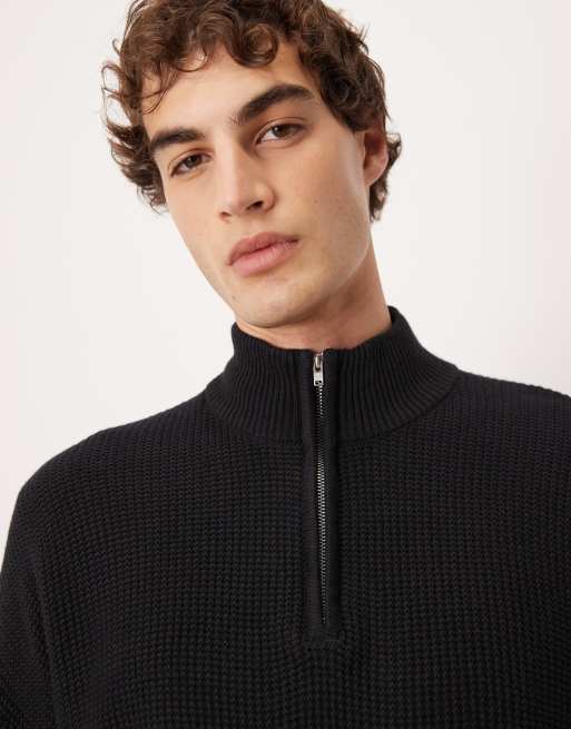 ASOS DESIGN – Czarny sweter z golfem z piki o luźnym kroju, 5 z 5