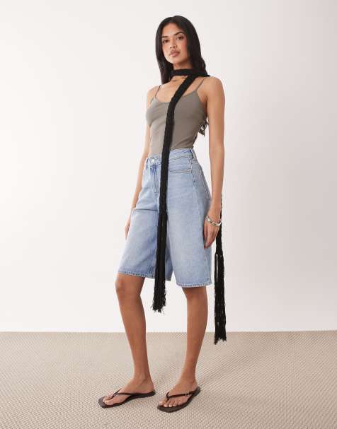 ASOS DESIGN – Czarny szydełkowany szalik z frędzlami - view 1