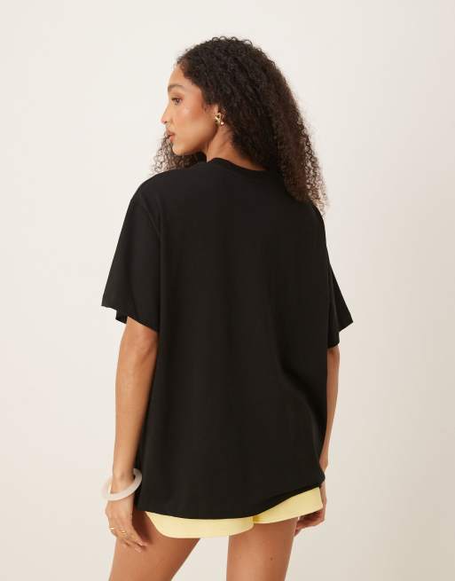 ASOS DESIGN – Czarny T-shirt oversize z grafiką z napisem Florida, 4 z 4