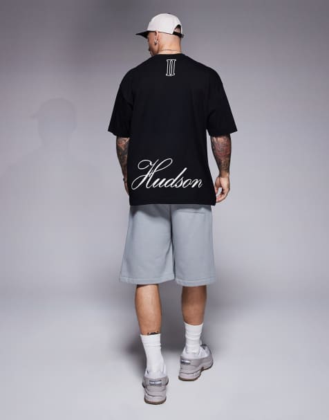 ASOS DESIGN – Czarny T-shirt oversize z grafiką z tekstem - view 1