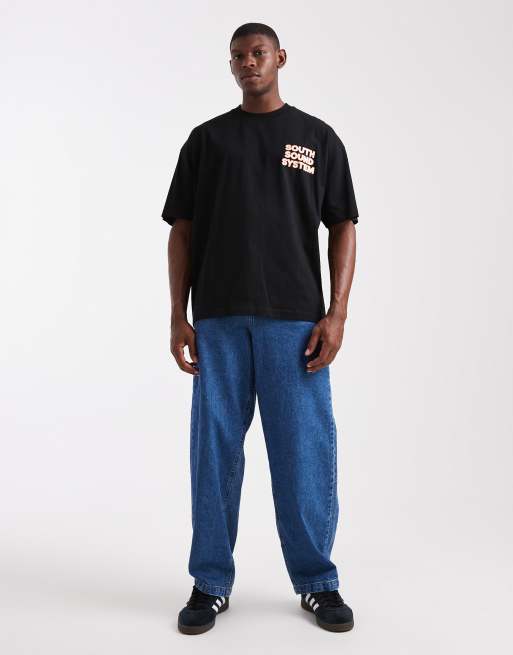 ASOS DESIGN – Czarny T-shirt oversize z kreskówkową grafiką, 2 z 5