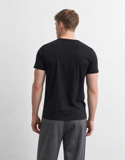 ASOS DESIGN – Czarny T-shirt premium o regularnym kroju z bawełny SUPIMA®, 8 z 10