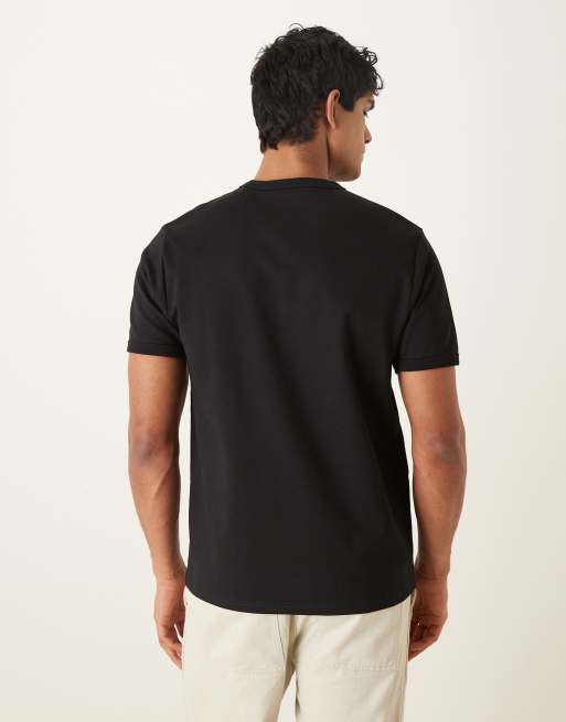 ASOS DESIGN – Czarny T-shirt premium o regularnym kroju z dzianiny interlock, 3 z 5