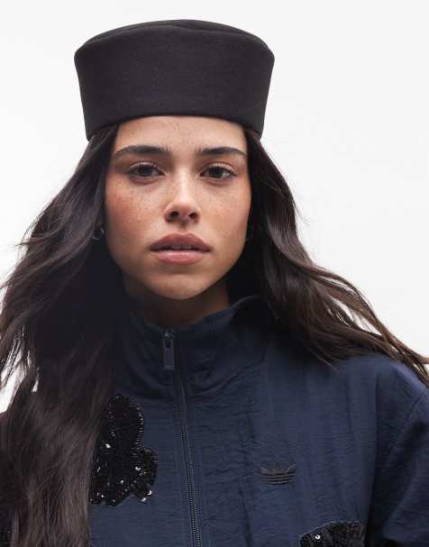 ASOS DESIGN pillbox hat in black
