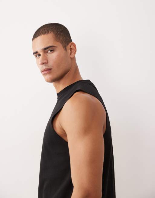 ASOS DESIGN – Czarny top bez rękawów o regularnym kroju, 5 z 5