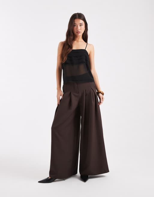 ASOS DESIGN – Czarny top na ramiączkach z prześwitującym detalem, 4 z 4